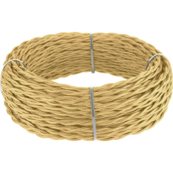 Провод Ретро кабель золотой песок W6452547