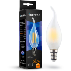 Лампочка светодиодная Candel wind matt 6W 7025
