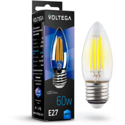 Лампочка светодиодная Candle E27 6W 7029