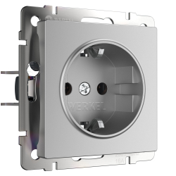 Розетка Встраиваемые механизмы серебряные W1171006