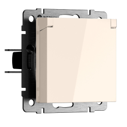 Розетка Встраиваемые механизмы айвори матовые W1171262