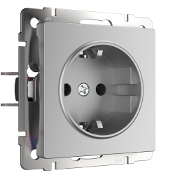 Розетка Встраиваемые механизмы серебряные W1171106