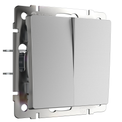 Выключатель Встраиваемые механизмы серебряные W1120006