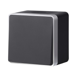 Выключатель Накладные механизмы Gallant черный с серебром W5010234