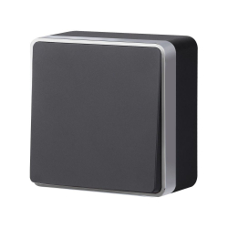 Выключатель Накладные механизмы Gallant черный с серебром W5010034