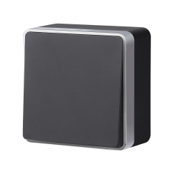 Выключатель Накладные механизмы Gallant черный с серебром W5012034