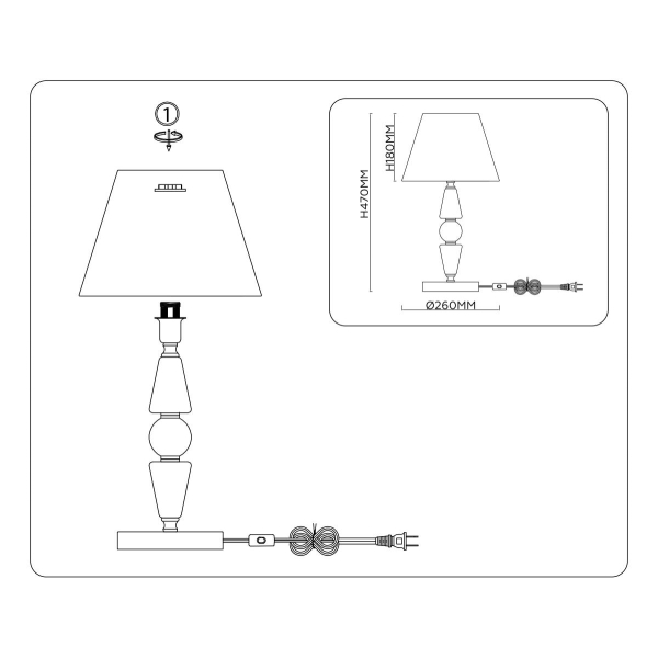 Настольная лампа Ambrella light High light LH75262 Настольная лампа Ambrella light High light LH75262