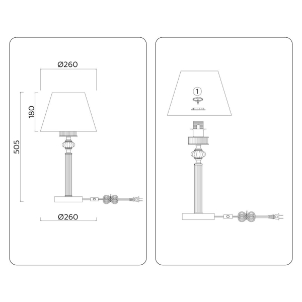 Настольная лампа Ambrella light High Light LH71007 Настольная лампа Ambrella light High Light LH71007