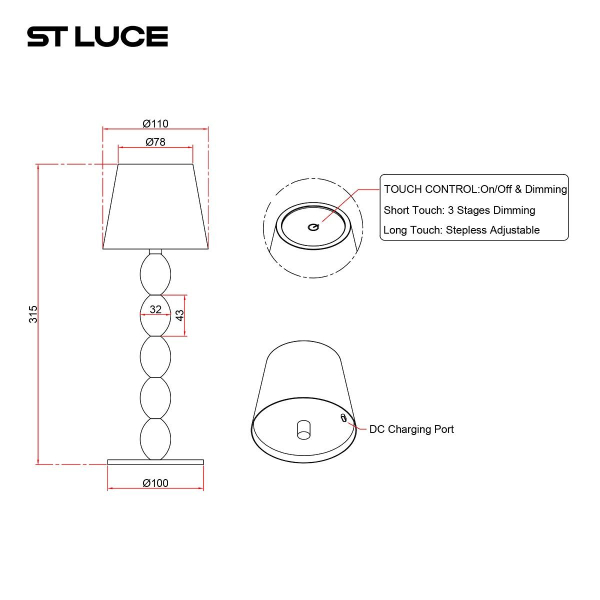Настольная лампа ST Luce Ease SL1011.414.01 Настольная лампа ST Luce Ease SL1011.414.01