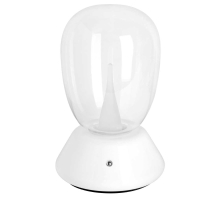 Настольная лампа диммируемая 10W 3000K прозрачный/белый Uovo III Lightstar 807906