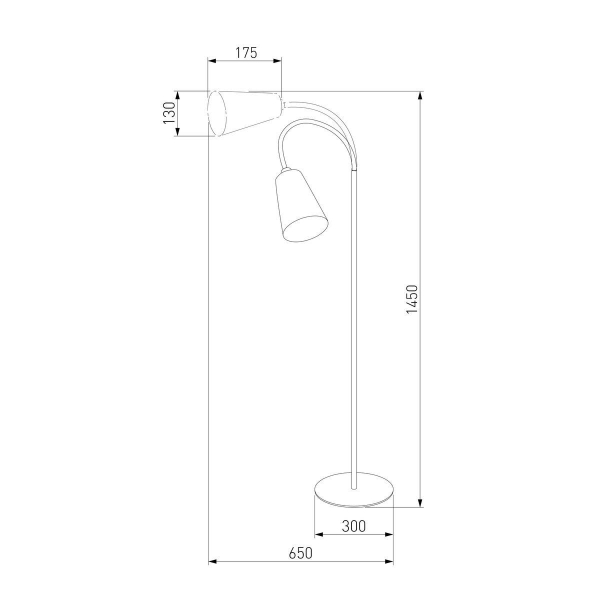 Торшер TK Lighting 5166 Wire Silver