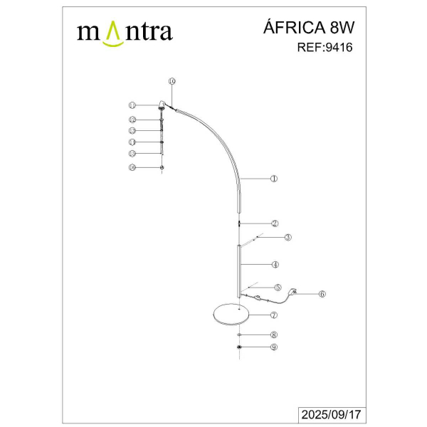 Торшер Mantra Africa 9416