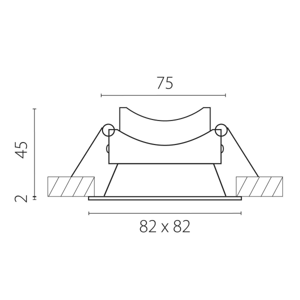 Рамка термостойкая (светильник) PVC д/крепления LED источника света в подвесном потолке Piano Lightstar 012926