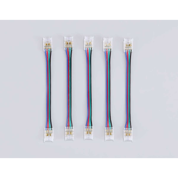 Соединитель гибкий двухсторонний AMBRELLA LIGHT ILLUMINATION COB RGB 12/24V для лент 10mm (4 конт.) (5шт. в комплекте) GS7921