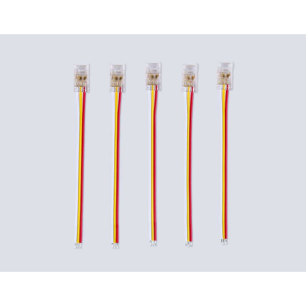 Соединитель гибкий односторонний AMBRELLA LIGHT ILLUMINATION COB CCT 12/24V для лент 8mm (3 конт.) (5шт. в комплекте) GS7406