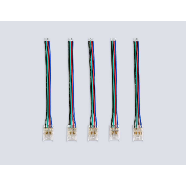 Соединитель гибкий односторонний AMBRELLA LIGHT ILLUMINATION COB RGB 12/24V для лент 10mm (4 конт.) (5шт. в комплекте) GS7411