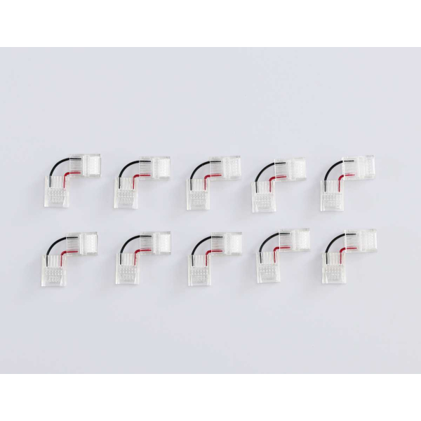 Соединитель угловой AMBRELLA LIGHT ILLUMINATION COB 12/24V для лент 12mm (2 конт.) (10шт. в комплекте) GS6871