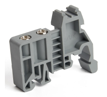 LD559 Концевой стопор (ограничитель) на DIN рейку для ЗНИ, серый STEKKER