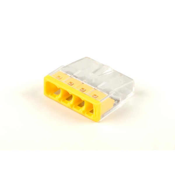 Клемма монтажная 4-проводная STEKKER  для 1-жильного проводника, LD2273-204 (5 штук в упаковке)