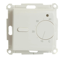 Терморегулятор механический для теплого пола (механизм), STEKKER GLS00-7117-01, 250В, 3500Вт, серия Катрин, белый