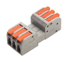 Клемма монтажная компактная STEKKER для подключения фазных проводников 3 контактные группы, LD221-423