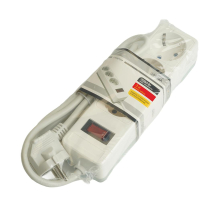 Сетевой фильтр 3-местный с/з STEKKER HM20-31-03 3x1мм2, 3 м, 250В, 16А, серия Optima, белый