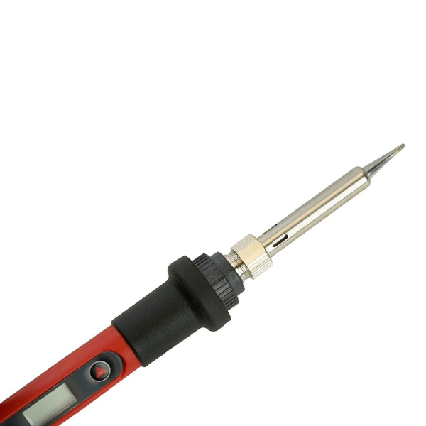 Паяльник с регулировкой температуры цифровой до500С с керам.нагревателем,60Вт,долговечное жало,230В, Stekker PLE702-60 49818