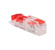 Зажим прокалывающий ответвительный0,75-1 мм2 c ответвительной клеммой LD219 на 1 выход, прозрачный/красный (упаковка 10 шт)
