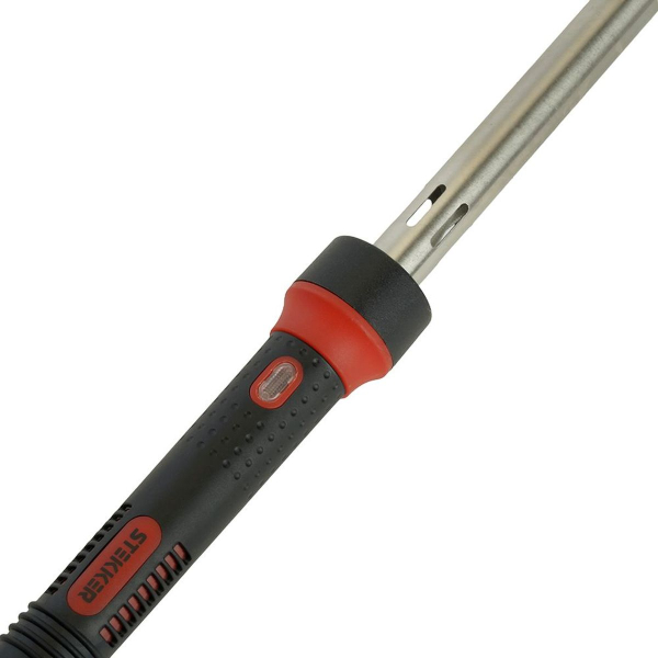 Паяльник с индикатором 100W, нихромовый нагреватель, долговечное жало, 230В, Stekker PLE301-100 49811