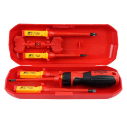 Отвертка VDE со сменными битами до 1000В, 8 предметов STLS005 50409