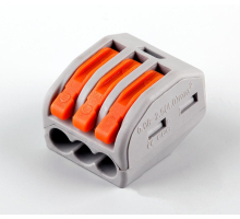 Cтроительно-монтажная клемма 3-проводная STEKKER, LD222-413 (5 штук в упаковке)