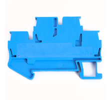 Зажим пружинный, 4-проводной проходной 2 уровня ЗНИ - 2,5 (JXB ST 2,5), синий STEKKER