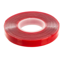 Скотч акриловый двусторонний Stekker INTP5-0812-5 0,8*12 мм,длина 5м, прозрачный, красная подложка 39145