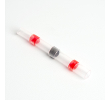 LD302-0515 ГСИ термоусаживаемая с припоем  0,5-1,5 мм2 19A, прозрачный/красный (DIY упак 10шт)