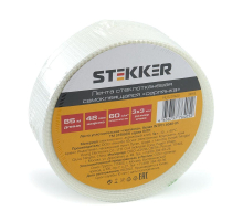 Лента уплотнительная 'серпянка' Stekker 60 г/м2*48 мм, 85 м, белая INTP11-6048-85 39913