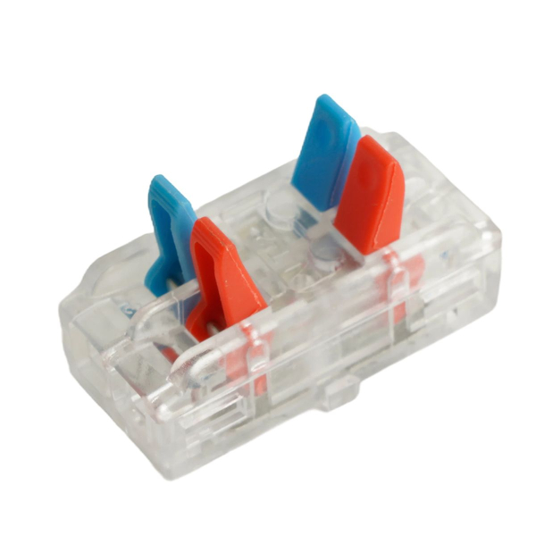 Клемма супер-компактная проходная серии 219 на 2 контакта Stekker,LD219-422, (DIY упак 10 шт) 49784