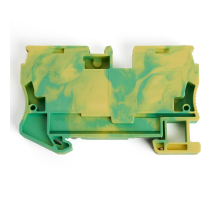 Зажим пружинный, 2-проводной проходной ЗНИ - 2,5 (JXB ST 2,5), желтый, зеленый STEKKER