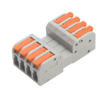 Клемма монтажная компактная STEKKER для подключения фазных проводников 4 контактные группы, LD221-424
