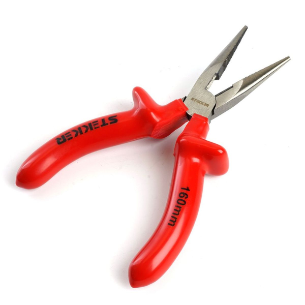 Длинногубцы диэлектрические Stekker, 160мм, PLE2-160-S 39777