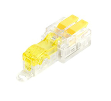 Зажим прокалывающий ответвительный 1,5-2,5 мм2 c ответвительной клеммой LD219 на 2 выход, прозрачный/желтый (упаковка 10 шт) LD503-2-25