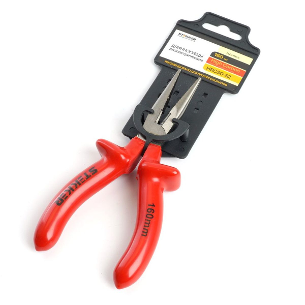 Длинногубцы диэлектрические Stekker, 160мм, PLE2-160-S 39777