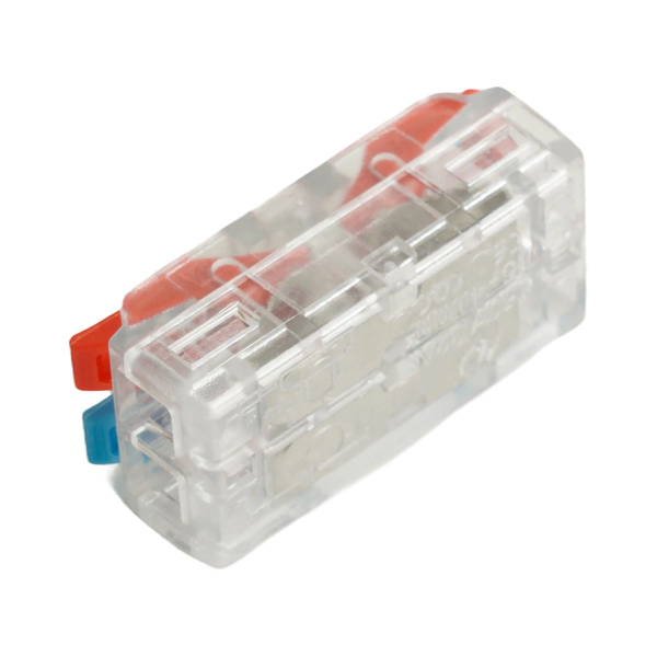 Клемма супер-компактная проходная серии 219 на 2 контакта Stekker,LD219-422, (DIY упак 10 шт) 49784