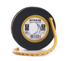 Кабель-маркер 'PE' для провода сеч. 6мм2 STEKKER CBMR40-PE , желтый, упаковка 270  шт