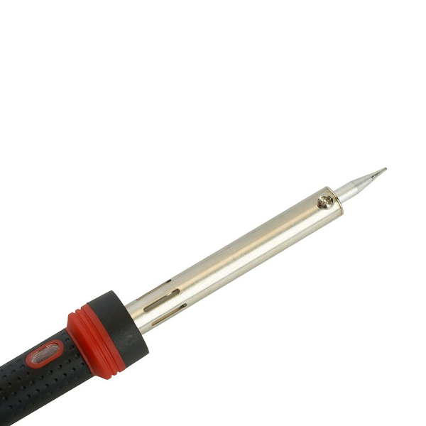 Паяльник с индикатором 60W, нихромовый нагреватель, долговечное жало, 230В Stekker PLE301-60 49809