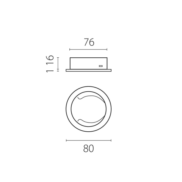 Насадка торцевая на светильник RULLO dia 80 m Rullo Lightstar 204487