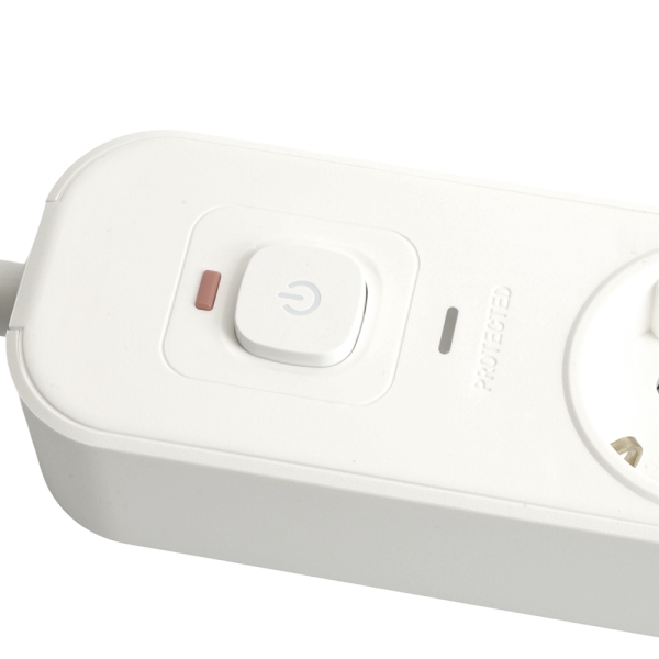 Сетевой фильтр 3-местный с/з STEKKER 3x1мм2, 3 м, 250В, 16А, 2 USB-A+2 Type-C 3, серия Nova, белый