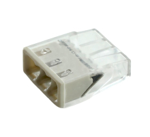 Клемма монтажная 3-проводная STEKKER  для 1-жильного проводника, LD2273-203