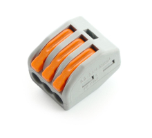 Клемма строительно-монтажная 3-проводная STEKKER, LD222-413