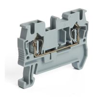 Зажим пружинный, 2-проводной проходной ЗНИ - 4,0 (JXB ST 4), серый STEKKER