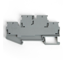 Зажим пружинный, 4-проводной проходной 2 уровня ЗНИ - 2,5 (JXB ST 2,5), серый STEKKER